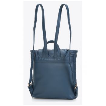 Rucsac dama  model geanta - ecopiele - geometric - albastru inchis - dimensiuni reglabile