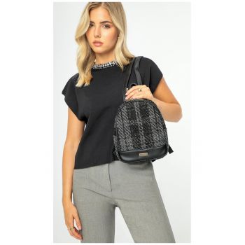Rucsac dama  negru - poliester - cu un compartiment - usor si confortabil