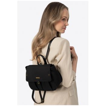 Rucsac fashion dama  negru - 44% bumbac - 36% poliester - 20% poliuretan
