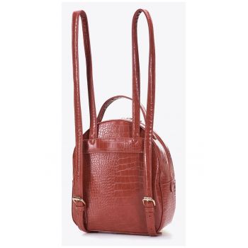 Rucsac mic dama  ecopiele croco - rosu - 100% ecopiele