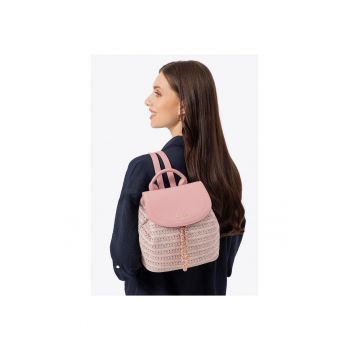 Rucsac  roz - polipropilena - poliuretan - cu 2 buzunare