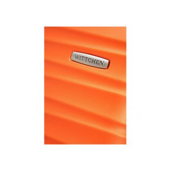 Set trolere  ABS - 3 piese - portocalie - 56x38x23cm - 66x42x27cm - 76x46x31cm