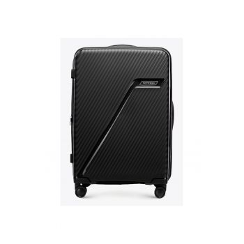 Set trolere  polipropilen - 3 dimensiuni - design elegant - negru-silver