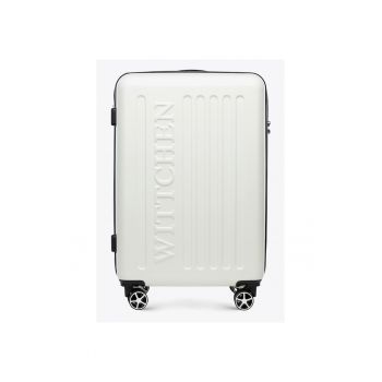 Troler  ABS - 3 piese - alb - 56x36x23cm