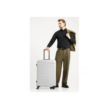 Troler  mare - ABS - design modern - gri - 4 roti - 360°