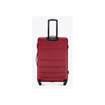 Troler  mare - ABS - rosu - 4 roti - cu maner telescopic