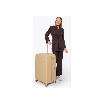 Troler mare  colectia WIN LINE - polipropilena - design in dungi - 4 roti - 76x50x30cm