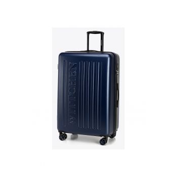 Troler mare  plastic - 4 roti - bleumarin