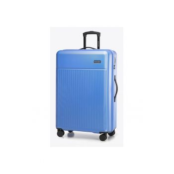 Troler mare  plastic - albastru - 4 roti - sistem TSA