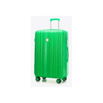 Troler mare  policarbonat - verde - 4 roti