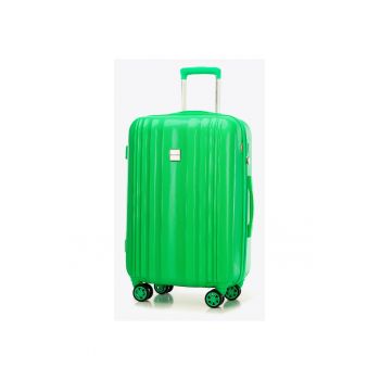 Troler mediu  policarbonat - verde - 4 roti