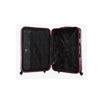 Valiza mare cu identificator  ABS - rosie