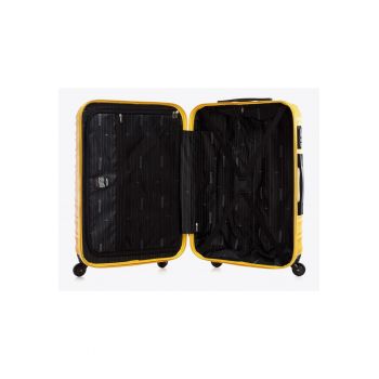 Valiza medie GROOVE Line -  ABS - galben - cu identificator