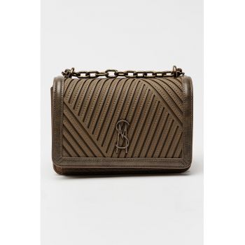 Geanta crossbody de piele ecologica cu bareta lant