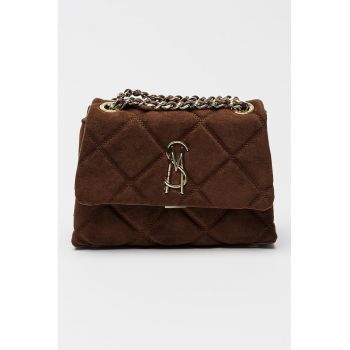 Geanta crossbody de piele ecologica cu clapa