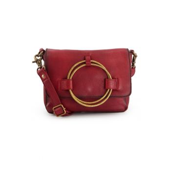 Geanta crossbody din piele cu aspect granulat