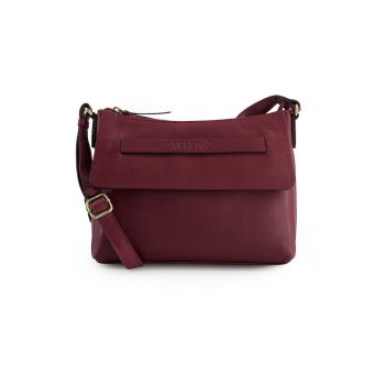 Geanta crossbody din piele cu buzunare exterioare