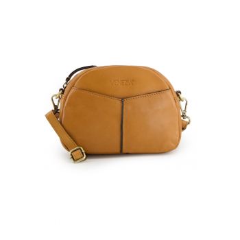 Geanta crossbody din piele cu buzunare multiple