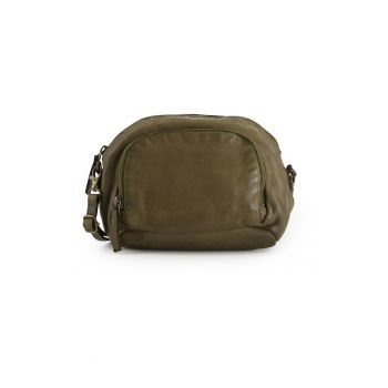 Geanta crossbody din piele cu buzunare multiple