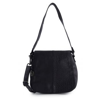 Geanta crossbody din piele cu clapeta