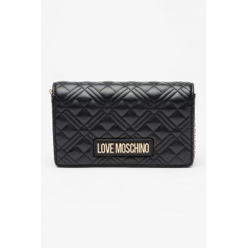 Geanta crossbody din piele ecologica cu aspect matlasat