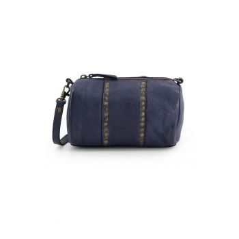 Geanta crossbody din piele nabuc cu curea detasabila