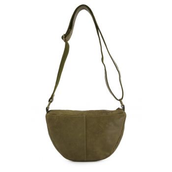 Geanta crosssbody din piele intoarsa