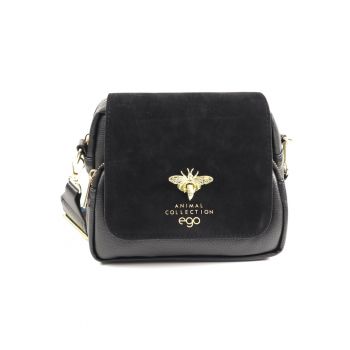 Geanta dama piele eco negru velur EMG343RA 030025JZ