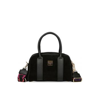 Geanta dama piele velur naturala negru ES0287IN 330025JZ
