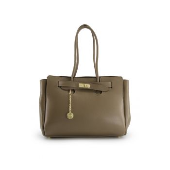 Geanta de mana din piele naturala cu fermoar