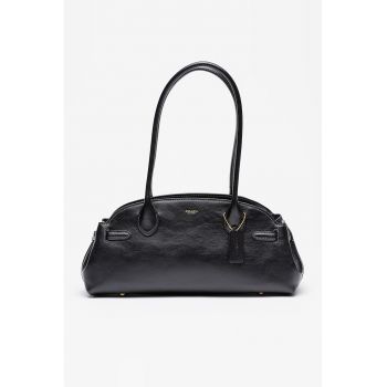 Geanta de piele cu bareta si logo