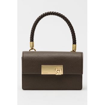 Geanta de piele ecologica cu detaliu metalic