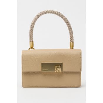 Geanta de piele ecologica cu detaliu metalic