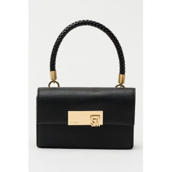 Geanta de piele ecologica cu detaliu metalic