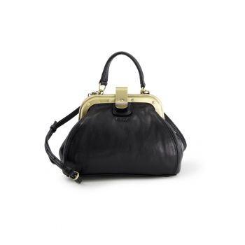 Geanta de umar din piele cu aspect de portmoneu