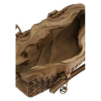 Geanta de umar din piele cu aspect texturat