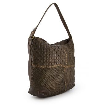 Geanta de umar din piele cu aspect texturat