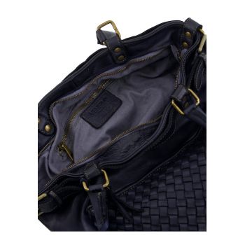 Geanta de umar din piele cu aspect texturat