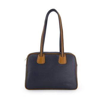 Geanta de umar din piele cu logo discret