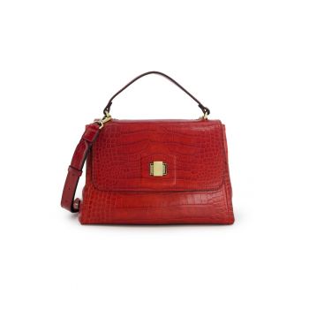 Geanta de umar din piele cu model mock-croc