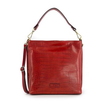 Geanta de umar din piele cu model mock-croc