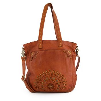 Geanta de umar din piele naturala cu bareta detasabila