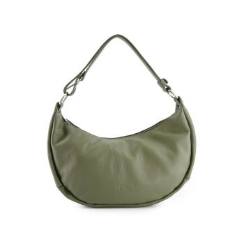 Geanta de umar din piele naturala cu buzunar exterior