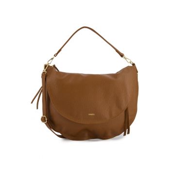 Geanta de umar din piele naturala cu fermoar