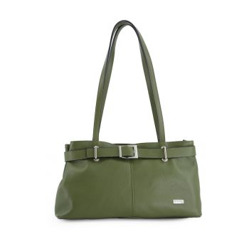 Geanta de umar din piele naturala - verde