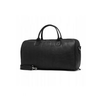 Geanta de voiaj barbati Brodrene - Piele naturala - 34x24x54 cm - Negru