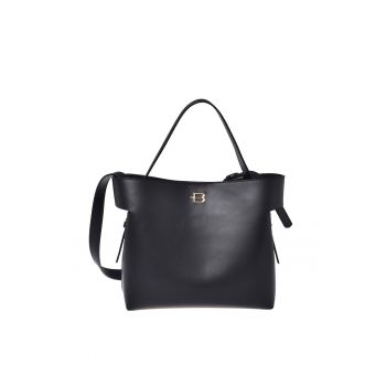 Geanta din piele cu logo