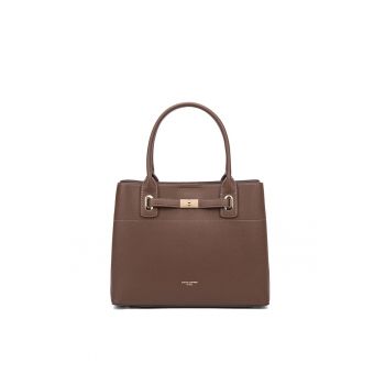 Geanta din piele ecologica cu bareta de umar si bareta detasabila Valoria