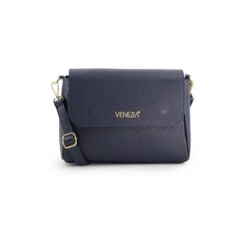 Geanta din piele naturala crosboody cu clapeta