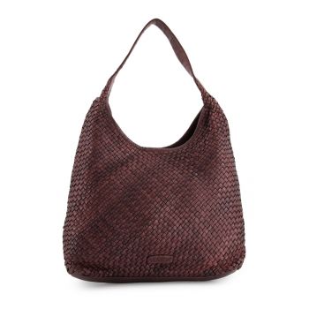 Geanta hobo din piele cu aspect impletit
